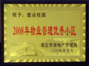 2009年1月6日，商丘桂園榮獲"商丘市物業(yè)管理優(yōu)秀小區(qū)"稱號。